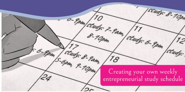 Creating your own weekly entrepreneurial study schedule